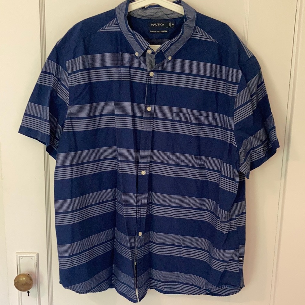 Nautica short sleeve men’s cotton poplin shirt